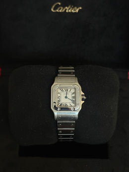 Cartier Santos Small Quartz Ladies Stainless Steel Serviced 1565 Galbee