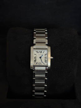 Cartier Tank Small Quartz Ladies Stainless Steel Serviced 2384