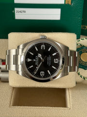 Pre-owned Rolex Explorer 214270 Stainless 39mm Box and Papers 2019