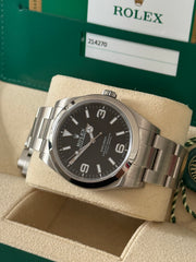 Pre-owned Rolex Explorer 214270 Stainless 39mm Box and Papers 2019