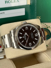 Pre-owned Rolex Explorer 214270 Stainless 39mm Box and Papers 2019