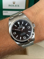 Pre-owned Rolex Explorer 214270 Stainless 39mm Box and Papers 2019