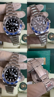 Pre-owned Rolex GMT Master II 116710BLNR Automatic Watch Batman 2018 Full Set