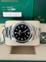 Pre-owned Rolex Explorer 224270 2023 Stainless 40mm Box and Papers