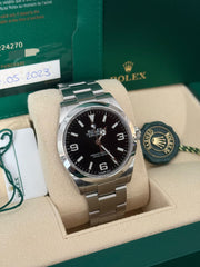Pre-owned Rolex Explorer 224270 2023 Stainless 40mm Box and Papers