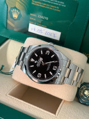 Pre-owned Rolex Explorer 224270 2023 Stainless 40mm Box and Papers