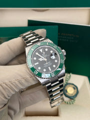 Pre-owned Rolex Submariner 'Starbucks' MK1 126610LV 2021 Unworn Complete UK Set Box and Papers