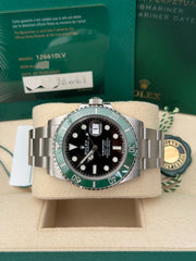 Pre-owned Rolex Submariner 'Starbucks' MK1 126610LV 2021 Unworn Complete UK Set Box and Papers