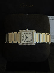 Cartier Tank Factory Diamond Set Ladies Stainless Steel W4TA0009 2022 Complete Set