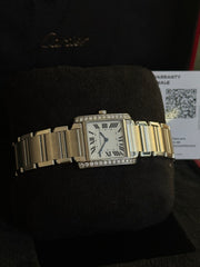 Cartier Tank Factory Diamond Set Ladies Stainless Steel W4TA0009 2022 Complete Set