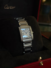 Cartier Tank Factory Diamond Set Ladies Stainless Steel W4TA0009 2022 Complete Set