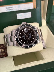 Pre-owned Rolex Submariner 16610 Pre-Ceramic Engraved Rehaut 2010 Complete Set Mint Condition