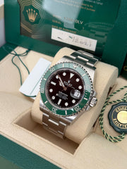 Pre-owned Rolex Submariner 'Starbucks' MK1 126610LV 2021 Unworn Complete UK Set Box and Papers
