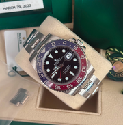 DEPOSIT FOR Pre-owned Rolex GMT Master II 126710BLRO Black Dial Complete Set