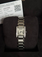 Pre-owned Cartier Tank Francais Ladies Diamond Factory Set 2021 W4TA0008