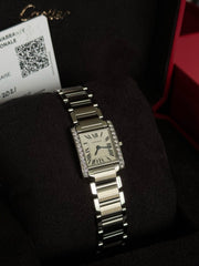 Pre-owned Cartier Tank Francais Ladies Diamond Factory Set 2021 W4TA0008