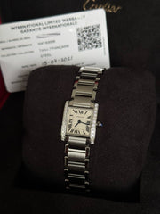 Pre-owned Cartier Tank Francais Ladies Diamond Factory Set 2021 W4TA0008