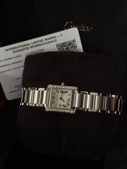 Pre-owned Cartier Tank Francais Ladies Diamond Factory Set 2021 W4TA0008