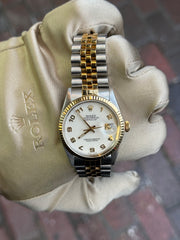 Pre-owned Rolex Datejust 16013 Computer Arabic Dial 1987 Box and Papers