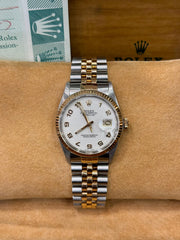 Pre-owned Rolex Datejust 16013 Computer Arabic Dial 1987 Box and Papers
