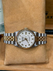 Pre-owned Rolex Datejust 16013 Computer Arabic Dial 1987 Box and Papers