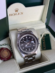 Pre-owned Rolex Explorer II 16570 Black Dial 2005 Box and Papers