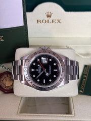 Pre-owned Rolex Explorer II 16570 Black Dial 2005 Box and Papers