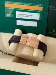 Pre-owned Rolex Yacht Master 116655 Rose Gold 2016 Box and Papers