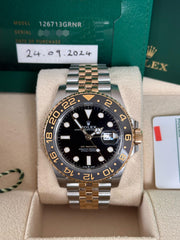 Pre-owned Rolex GMT Master ii Two Tone 126713GRNR Zombie Full Set