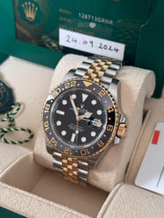 Pre-owned Rolex GMT Master ii Two Tone 126713GRNR Zombie Full Set