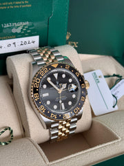 Pre-owned Rolex GMT Master ii Two Tone 126713GRNR Zombie Full Set