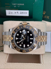 Pre-owned Rolex GMT Master ii Two Tone 126713GRNR Zombie Full Set