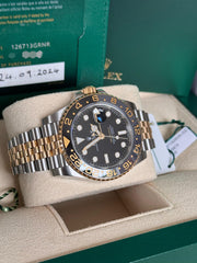 Pre-owned Rolex GMT Master ii Two Tone 126713GRNR Zombie Full Set
