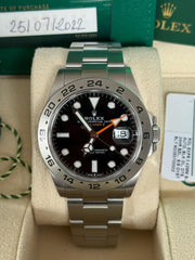 Pre-owned Rolex Explorer II 226570 Black Dial 2022 Full Set Mint Condition