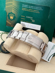 Pre-owned Rolex Skydweller Blue Dial Oyster Strap 2022 Full Box and Papers