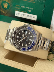 Pre-owned Rolex GMT Master II 126710BLNR Automatic Watch Batman 2024 Mint