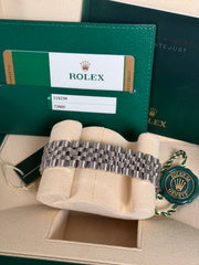 Pre-owned Rolex Datejust 36mm 116234 Blue Dial Jubile Strap Fluted Bezel Box and Papers